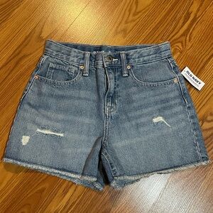 NWT Old Navy High-Waisted Jean Shorts for Girls - size 12